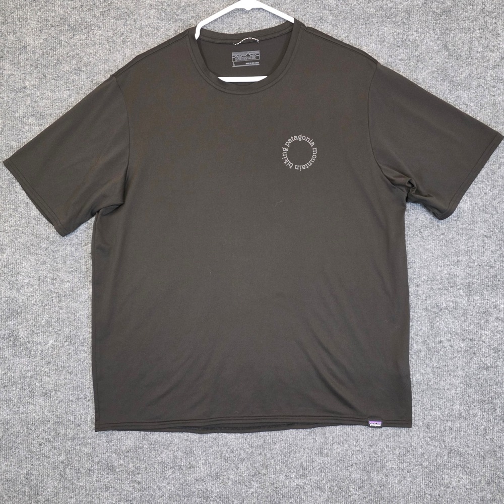 Patagonia Men's Large Capilene Cool Daily Graphic Shirt Black Mountain Biking